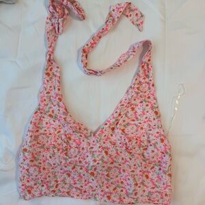 Abound Pink and Orange Floral Top